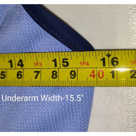 Vintage Jantzen Swimsuit Swimdress Womens 16 Blue One Piece USA Skirt - Picture 11 of 15